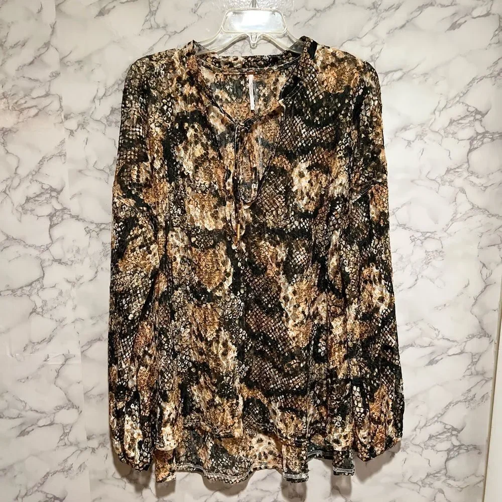 Free People Out For The Night Top in Snake Combo